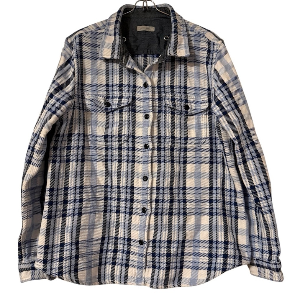 Outerknown Women's Flannel Blanket Shirt Multi-Color Sz M/L Organic Cotton